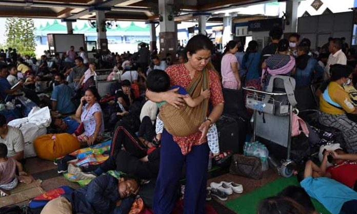 Heart wrenching scenes at Imphal Airport