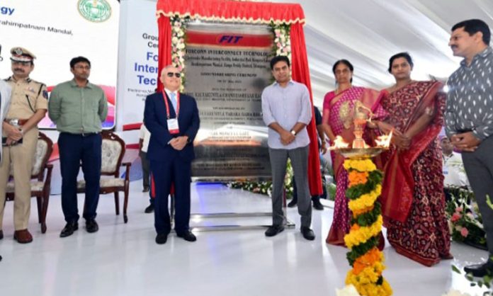 KTR Laid foundation stone for Foxconn Company