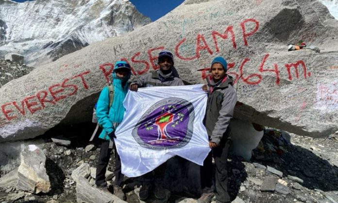 Ekalavya Model Residential school students climb mountain