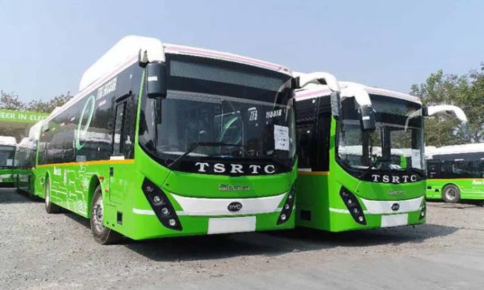 132 Electric Buses in RTC Warangal Region