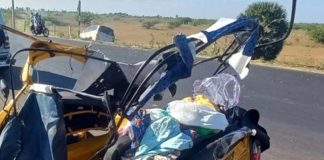 Car collided with an auto in Suryapet