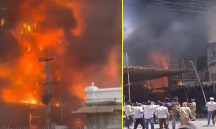 Fire accident in tirupati