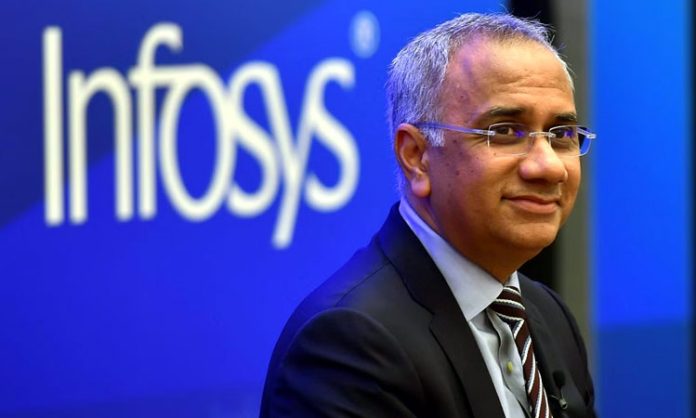 infosys CEO Salil Parekh's pay falls 21%