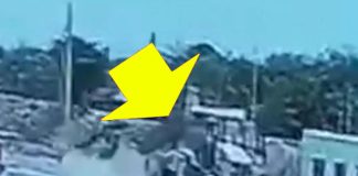 JCB tyre bursts in MP Chhatarpur