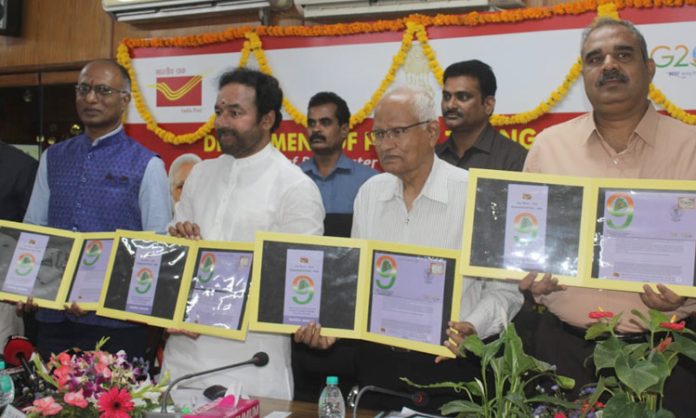 Minister G.Kishan Reddy released Poatal Cover
