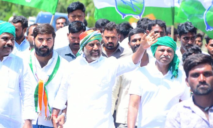 Congress Janagarjana Sabha in Khammam