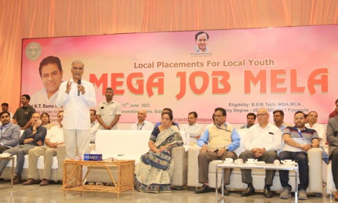 Minister Harish Rao launches Mega Job Mela in Siddipet