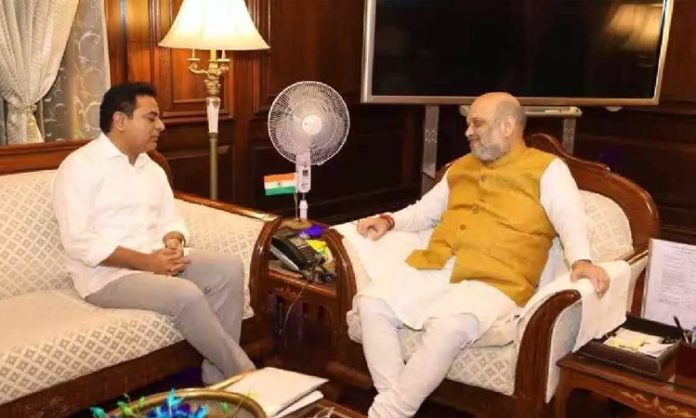 Minister ktr Meet with amit shah