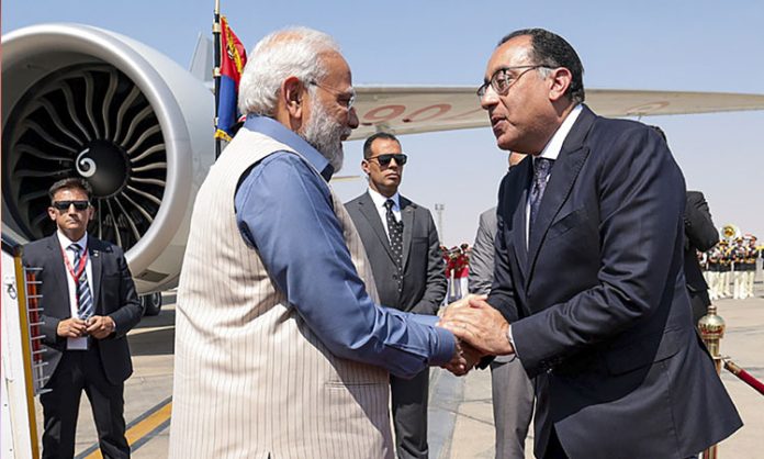 Modi from US to Egypt