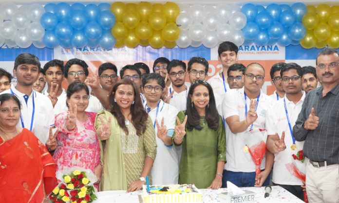 Narayana all time record in JEE advanced results