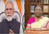 President And PM extend greetings to people of Telangana