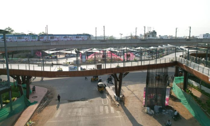 Sky walk bridge at Uppal X road