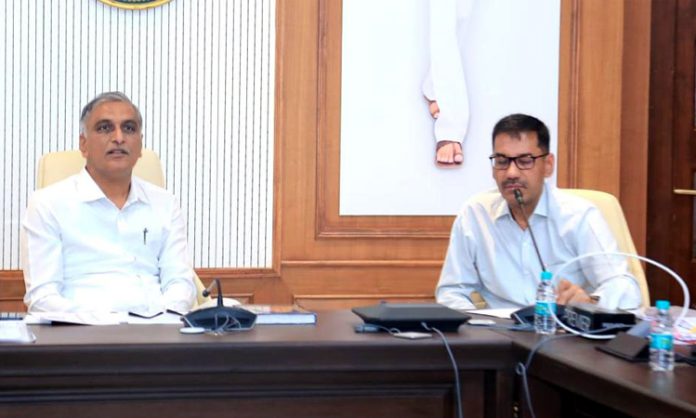 Harish Rao review meeting with Health officials