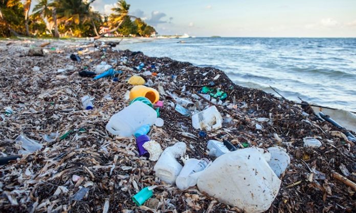 Plastic waste in oceans