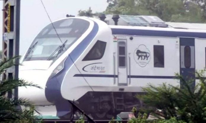 Vande Bharat Express crosses restored track in Balasore