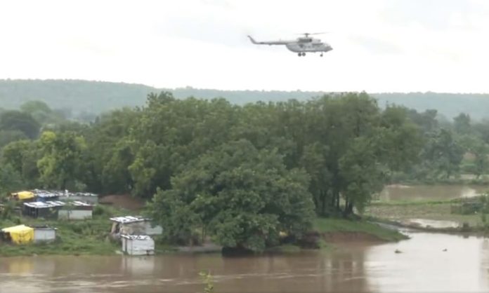 45 people trapped in flood water in Anandnagar Tanda