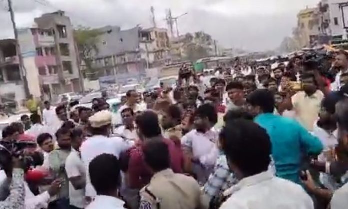 Congress workers beaten up during Revanth Reddy's visit