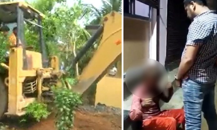 Demolition of house of urinating accused Shukla father
