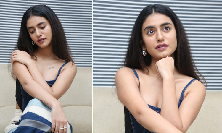 Heroine Priya Prakash Varrier at BRO Interview