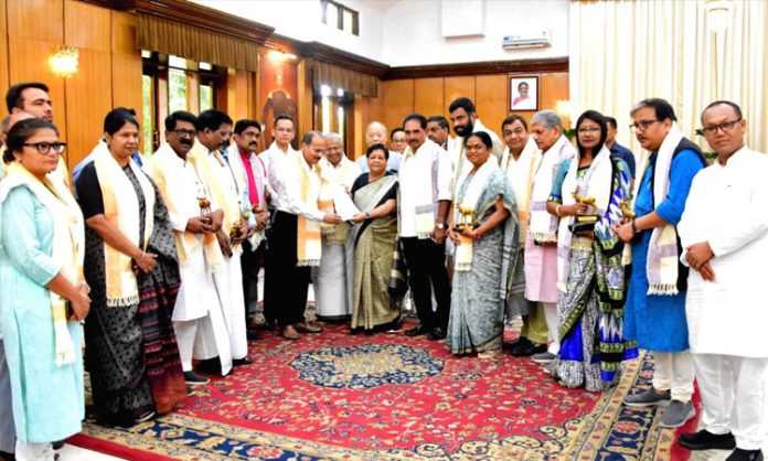 INDIA leaders meet Manipur Governor