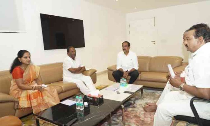 MLC Kavitha met with Minister Koppula and MLAs