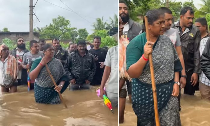MLA Seethakka visited the flooded areas