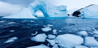 Melting glaciers rivers