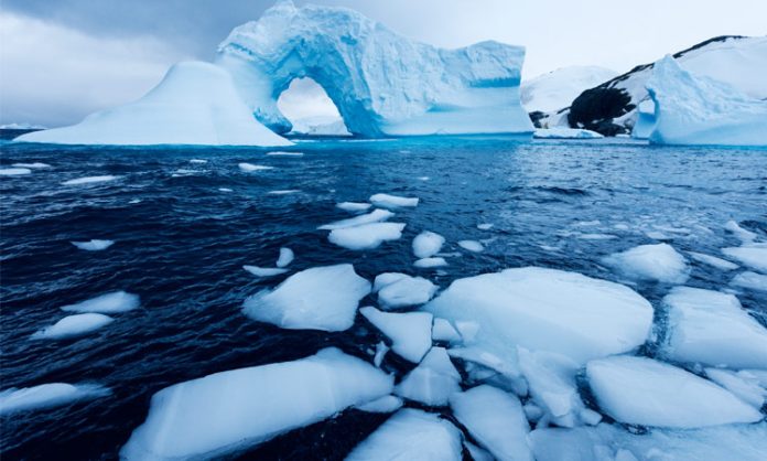 Melting glaciers rivers