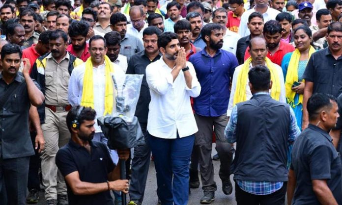 Nara Lokesh Yuva Galam Padayatra reached its 165th day