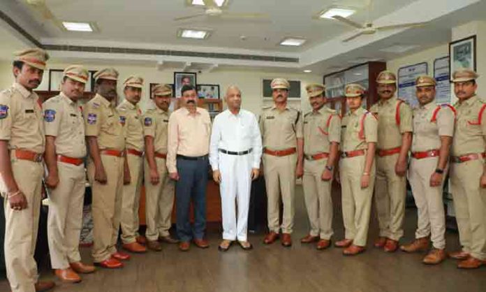 TS NTPCL Cmd presented the medals to the police officers