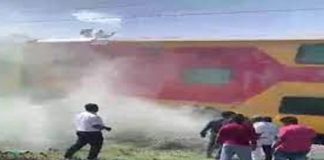 Smoke in Chennai-Bangalore double decker train