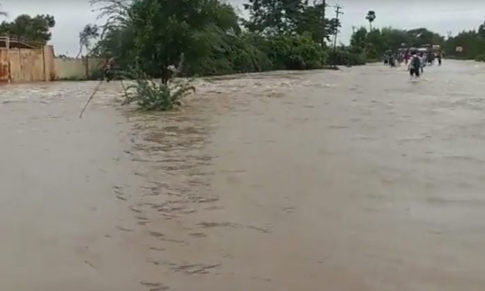Velpur Mandal flooded due to heavy rain