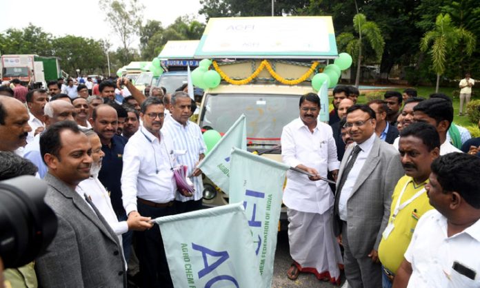 Niranjan Reddy flags off ACFI Mobile Buses