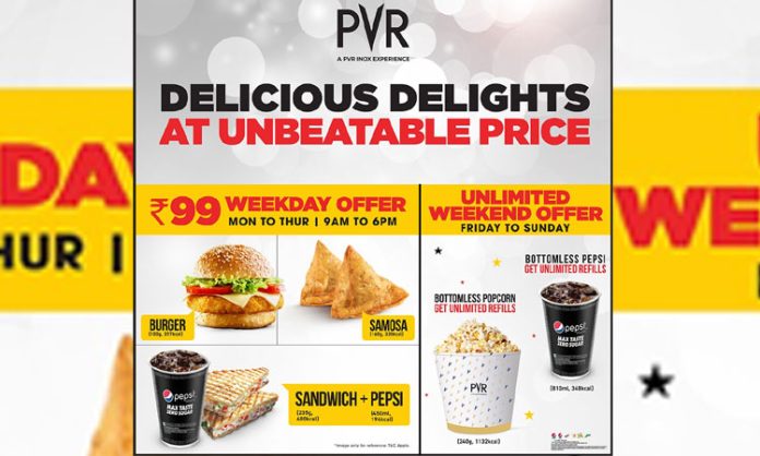 PVR Inox announce special offers on Food items