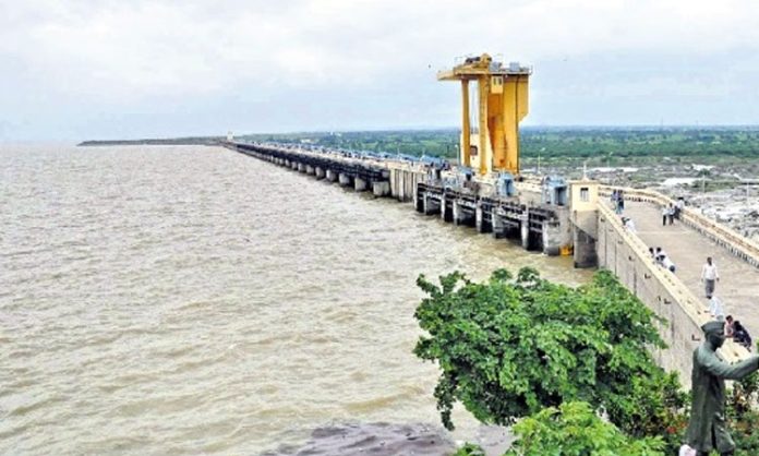 Huge flood water into Sriram Sagar Project