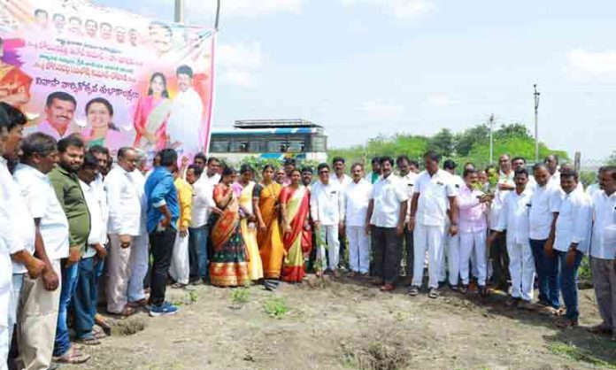 BRS leaders planted saplings