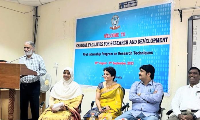 Internship on Research Techniques at CFRD in Osmania University