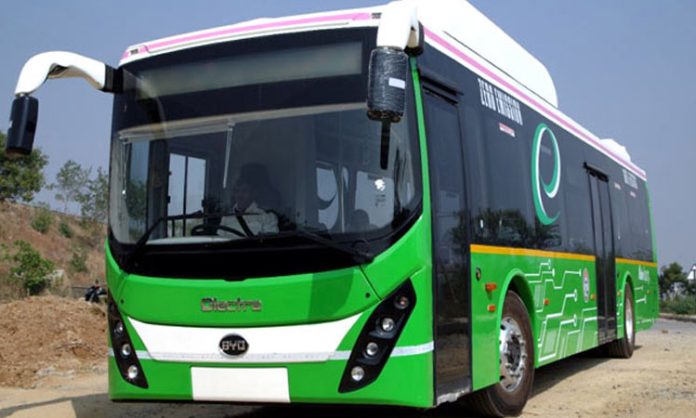 Electric Buses where no metro and MMTS trains