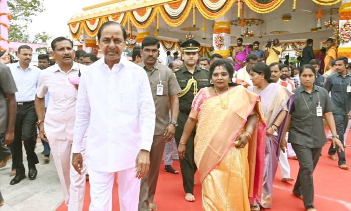 Governor And CM KCR inaugurated the temple church and mosque