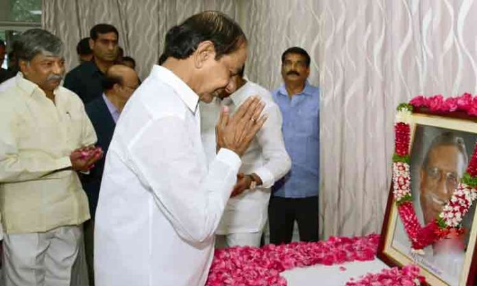 CM KCR tributes to Prof Jayashankar