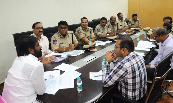 Minister Srinivas Goud review with Excise officials