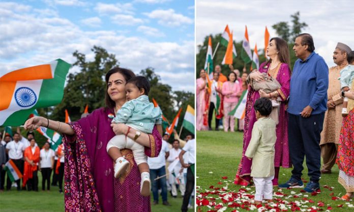 Nita and Mukesh Ambani celebrate Independence Day with family