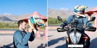Rahul Gandhi Bike ride to Pangong Lake