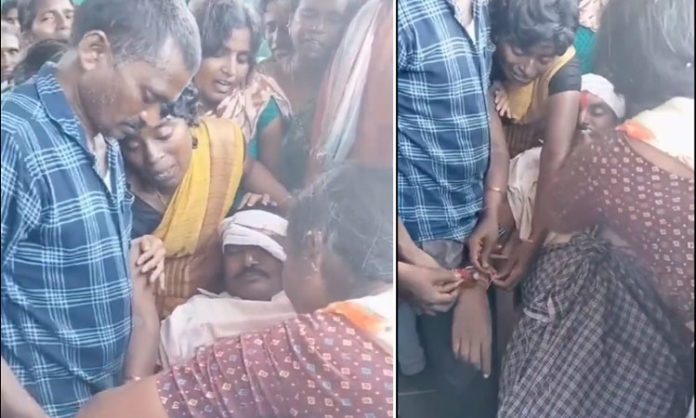 Sister tied Rakhi to her brother who died of a heart attack