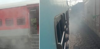 Smoke in Secunderabad-Guntur Intercity Express