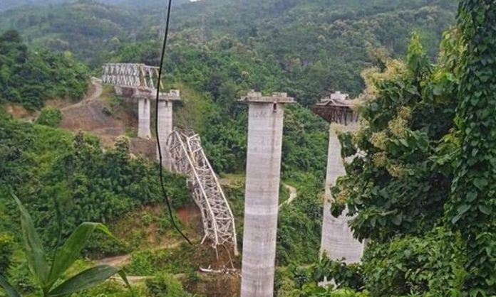 Bridge collapsed in Mizoram