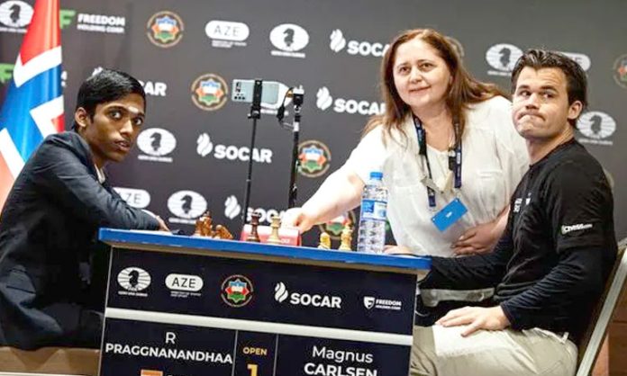 Praggnanandhaa-Carlsen Final Game 2 Draw