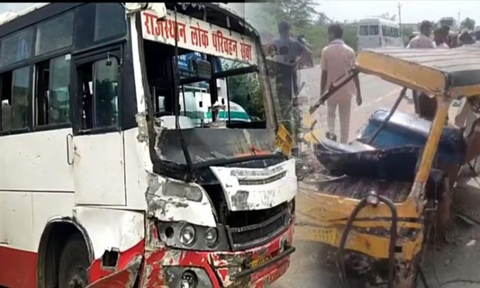 Bus-tempo collision in Rajasthan