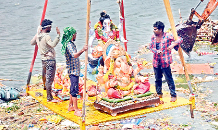 Ganesh Immersion peaceful