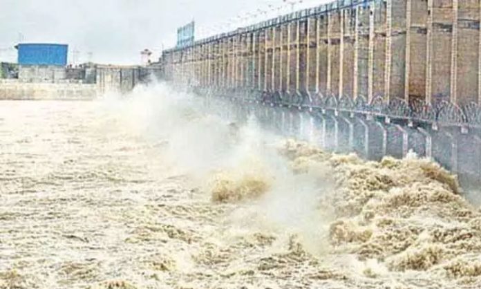 A slight increase in flood flow to Jurala Project